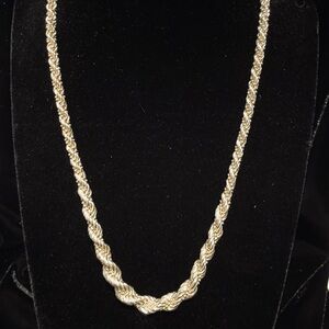 🌸HW Burdick Sterling Silver 925 And Gold Rope Necklace 20” EUC 31 Grams